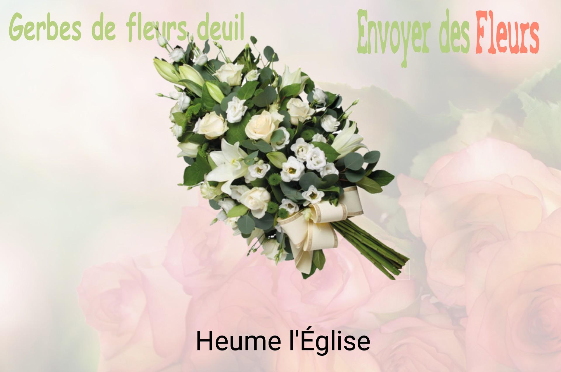 Gerbe de fleurs de deuil livrée à Heume-l'Église